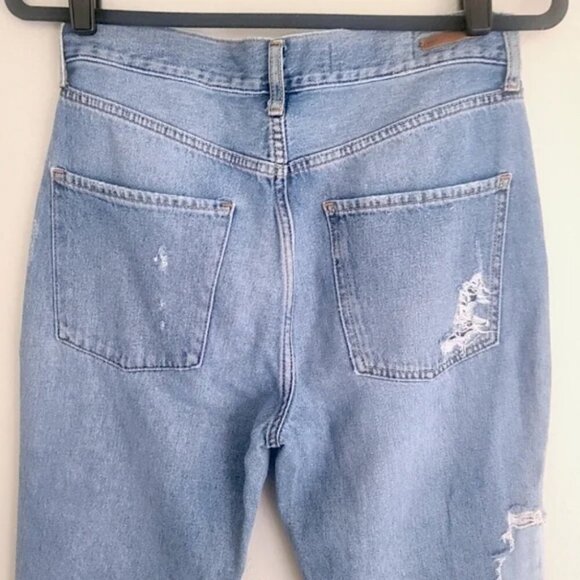 Pilcro and the Letterpress Tilde Blue Distressed Cotton Denim Pants - Size 27 - Picture 5 of 12